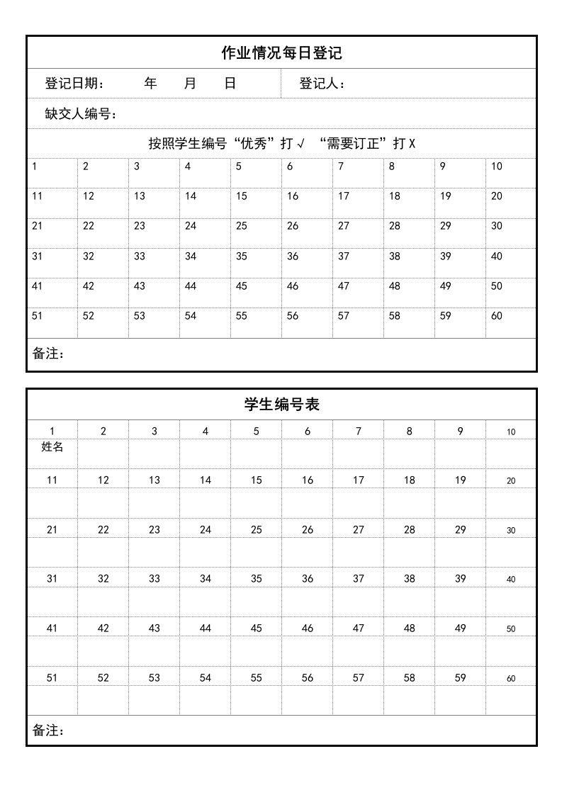 作业情况每日登记-魅影教务资源库